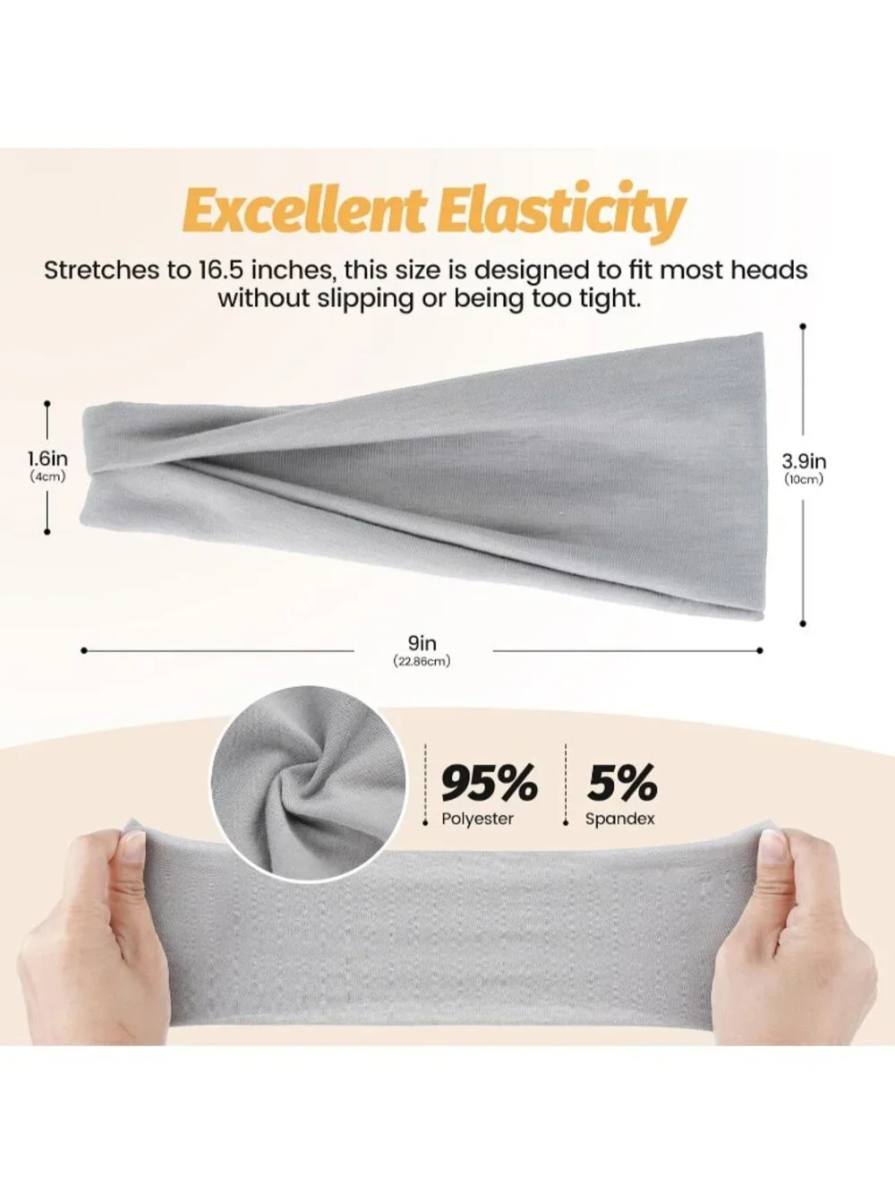 Women's Stretchy 6 Pack Thin Headbands Yoga Sweatbands Hair Accessories